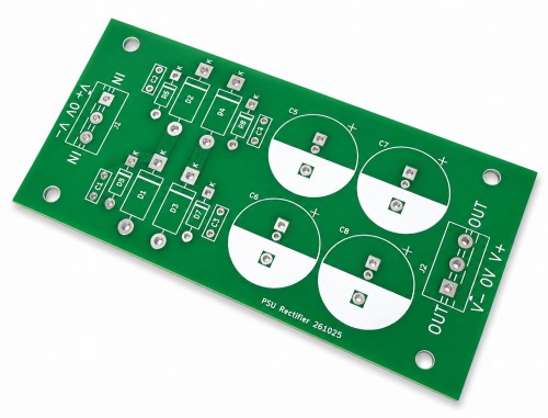 Dual Rail PSU Rectifier PCB (image for) Dual Rail PSU Rectifier PCB