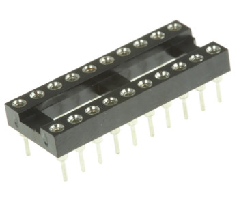 20-Pin DIL Socket Turned Pin - Click Image to Close