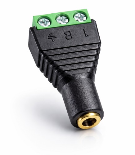 3.5mm Stereo Jack Socket to Screw Terminal Adaptor (image for) 3.5mm Stereo Jack Socket to Screw Terminal Adaptor