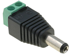 2.1mm DC Power Plug to Screw Terminal Adaptor