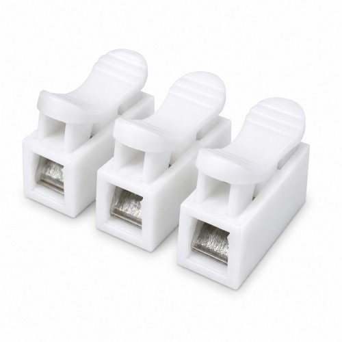 10 x 3-way Spring Terminal Blocks (image for) 10 x 3-way Spring Terminal Blocks