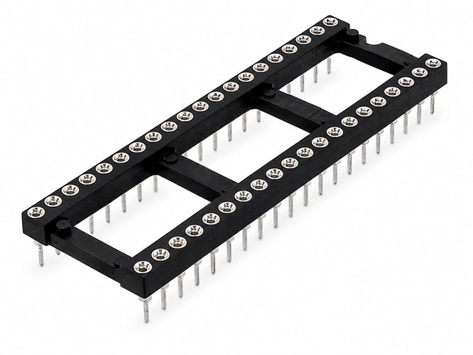 40-Pin Turned-Pin DIL Socket (image for) 40-Pin Turned-Pin DIL Socket