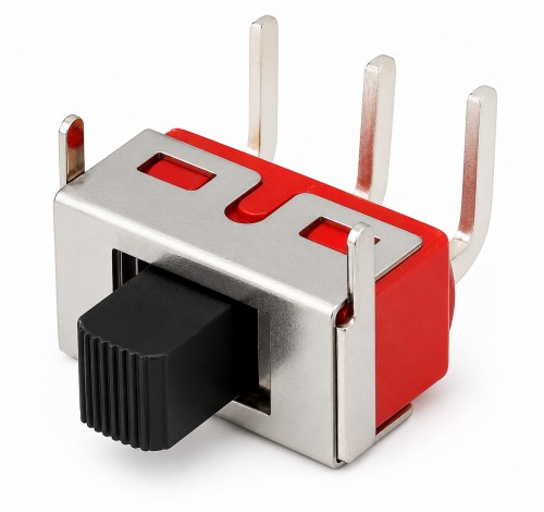SPDT Centre OFF Rt Angle PCB slide switch (image for) SPDT Centre OFF Rt Angle PCB slide switch